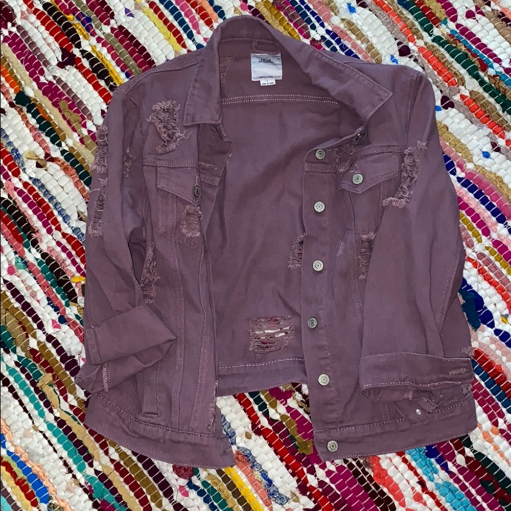 purple jean jacket